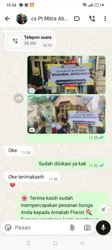 Testimonial Papan Bunga ciparungsari