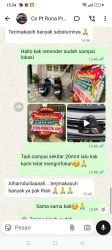 Testimonial Papan Bunga ciparungsari